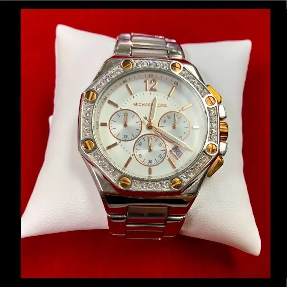 Michael Kors MK-5504 Knox Stainless Chronograph Watch (New Battery)